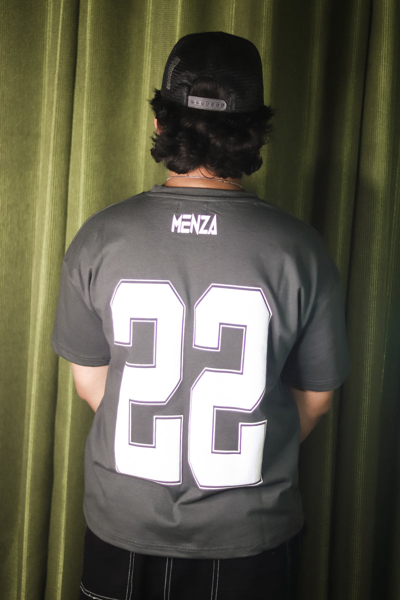 Baggy Fit Graphic Tee - Grey