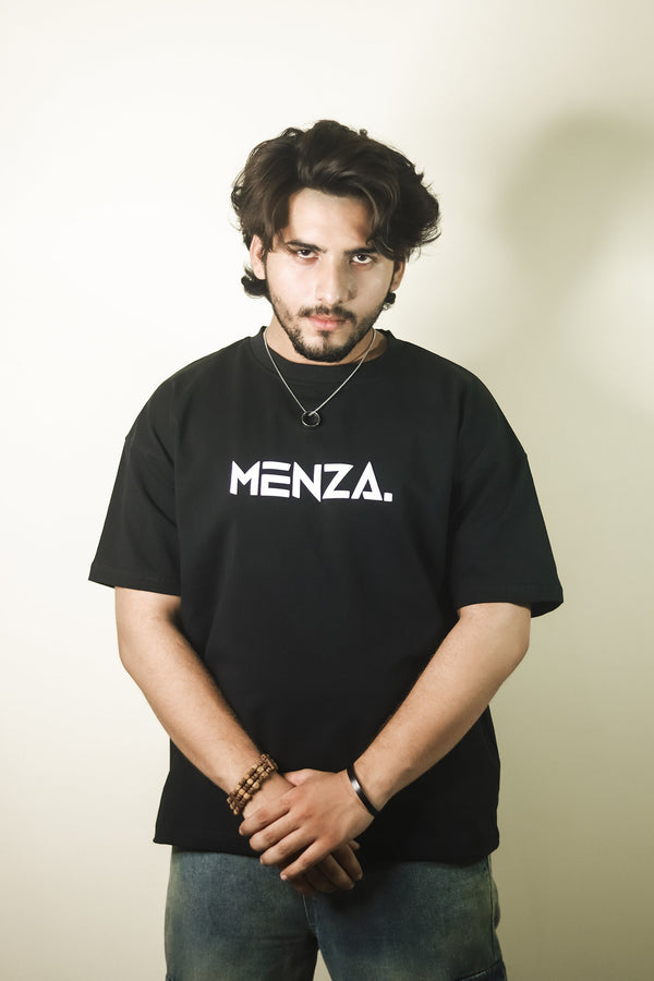 Baggy Fit Graphic Tee - Black