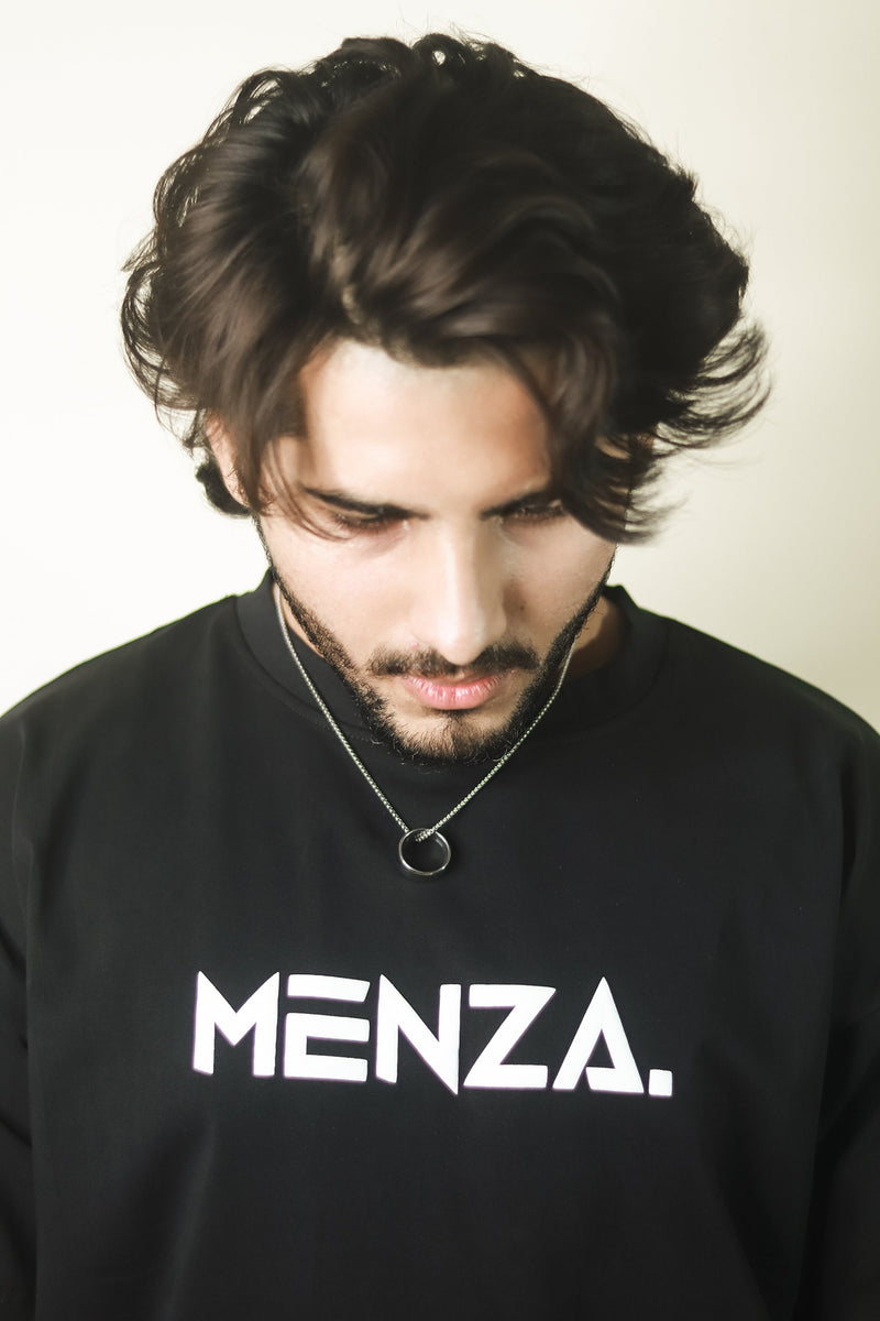 Baggy Fit Graphic Tee - Black