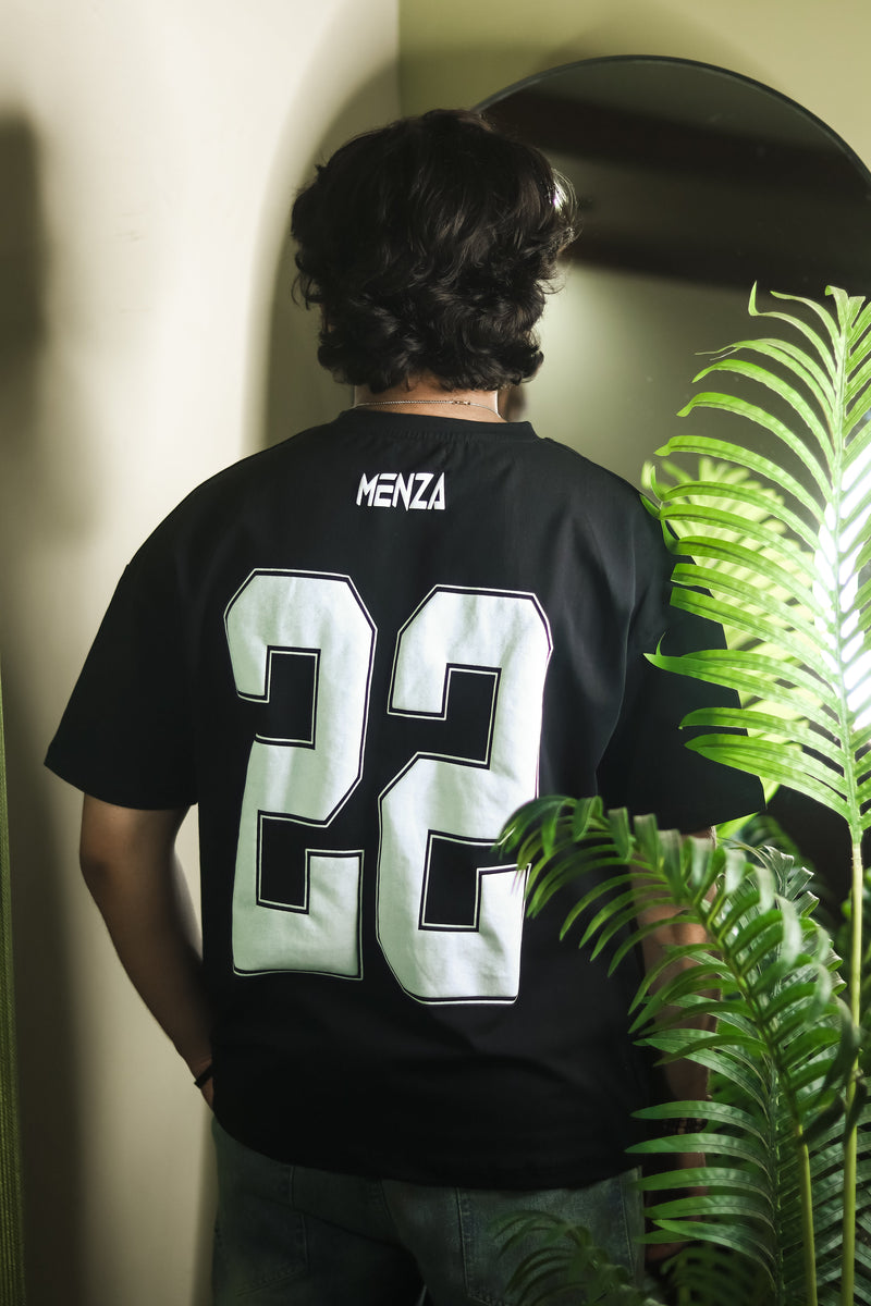 Baggy Fit Graphic Tee - Black