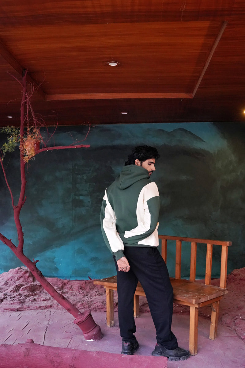 Menza Olive Contrast Hoodie