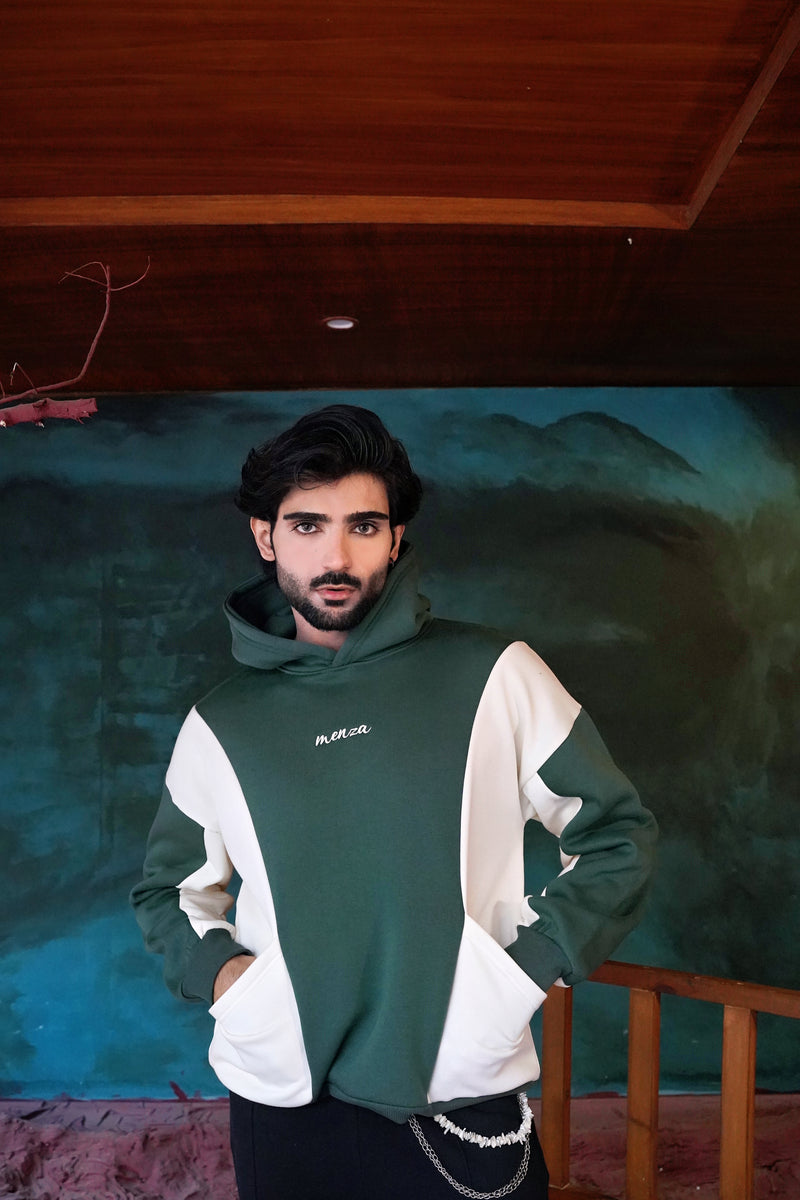 Menza Olive Contrast Hoodie