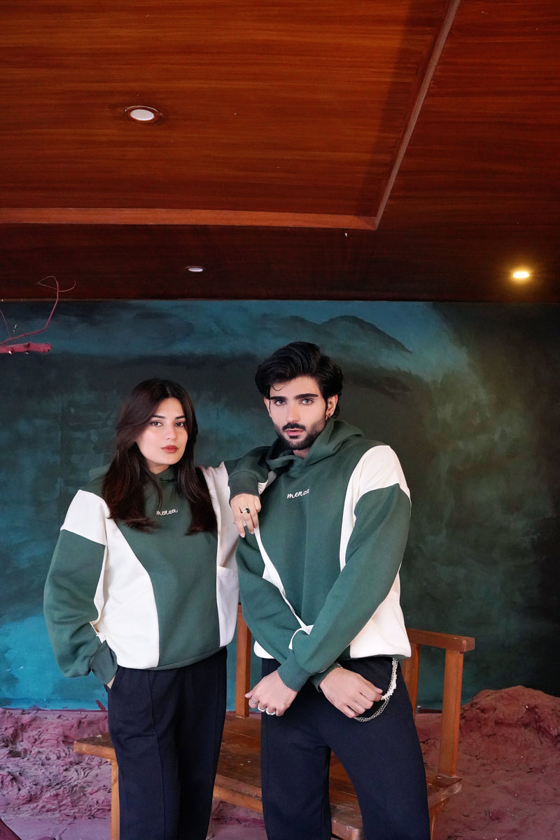 Menza Olive Contrast Hoodie