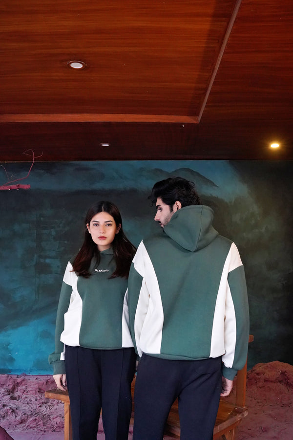 Menza Olive Contrast Hoodie