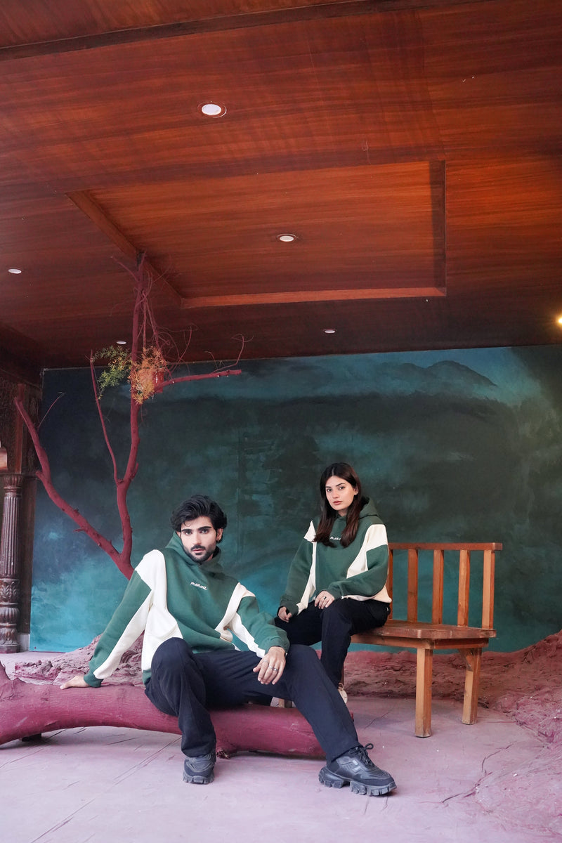 Menza Olive Contrast Hoodie