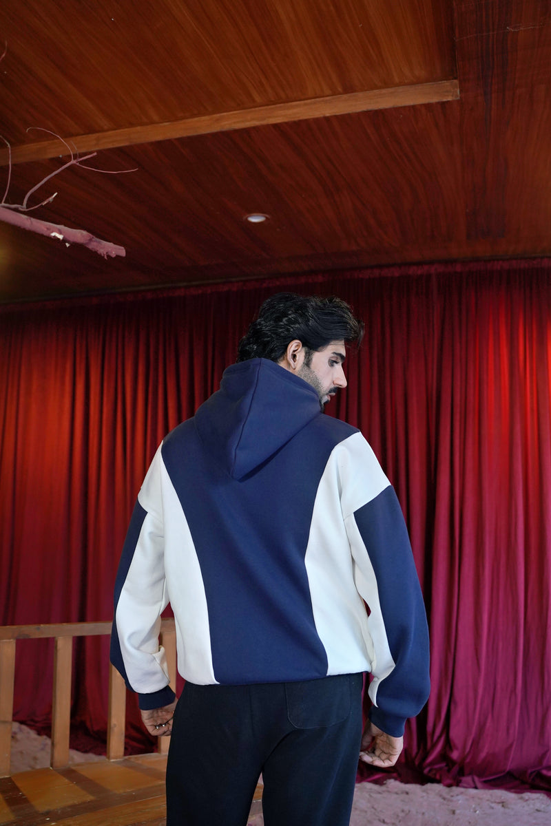 Menza Navy Contrast Hoodie