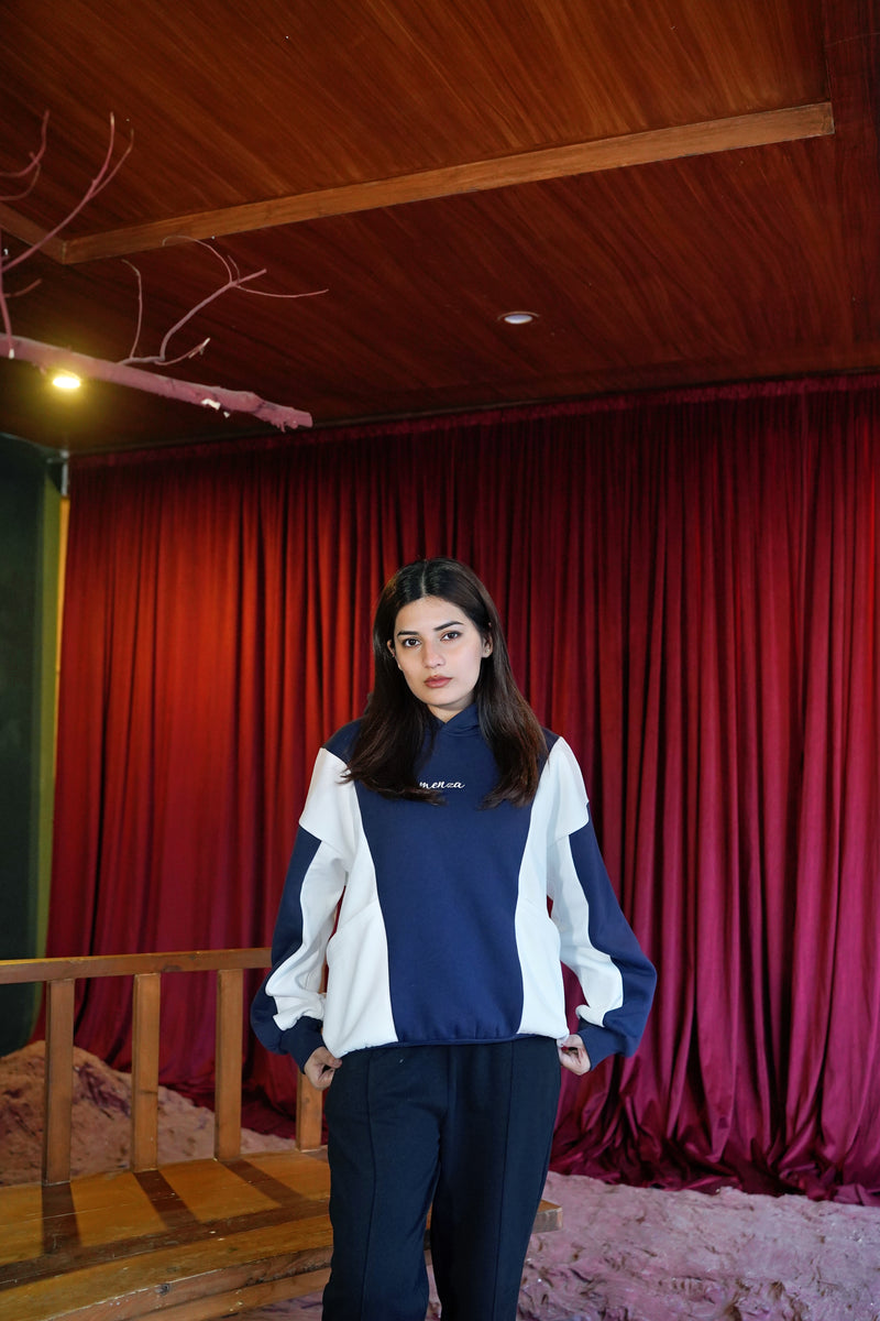 Menza Navy Contrast Hoodie