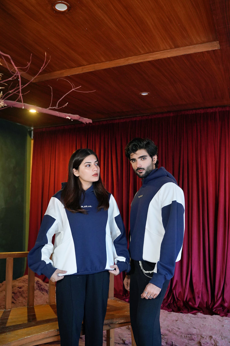 Menza Navy Contrast Hoodie
