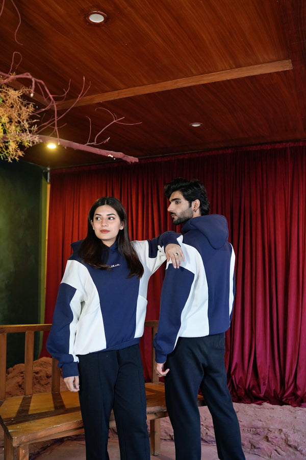 Menza Navy Contrast Hoodie