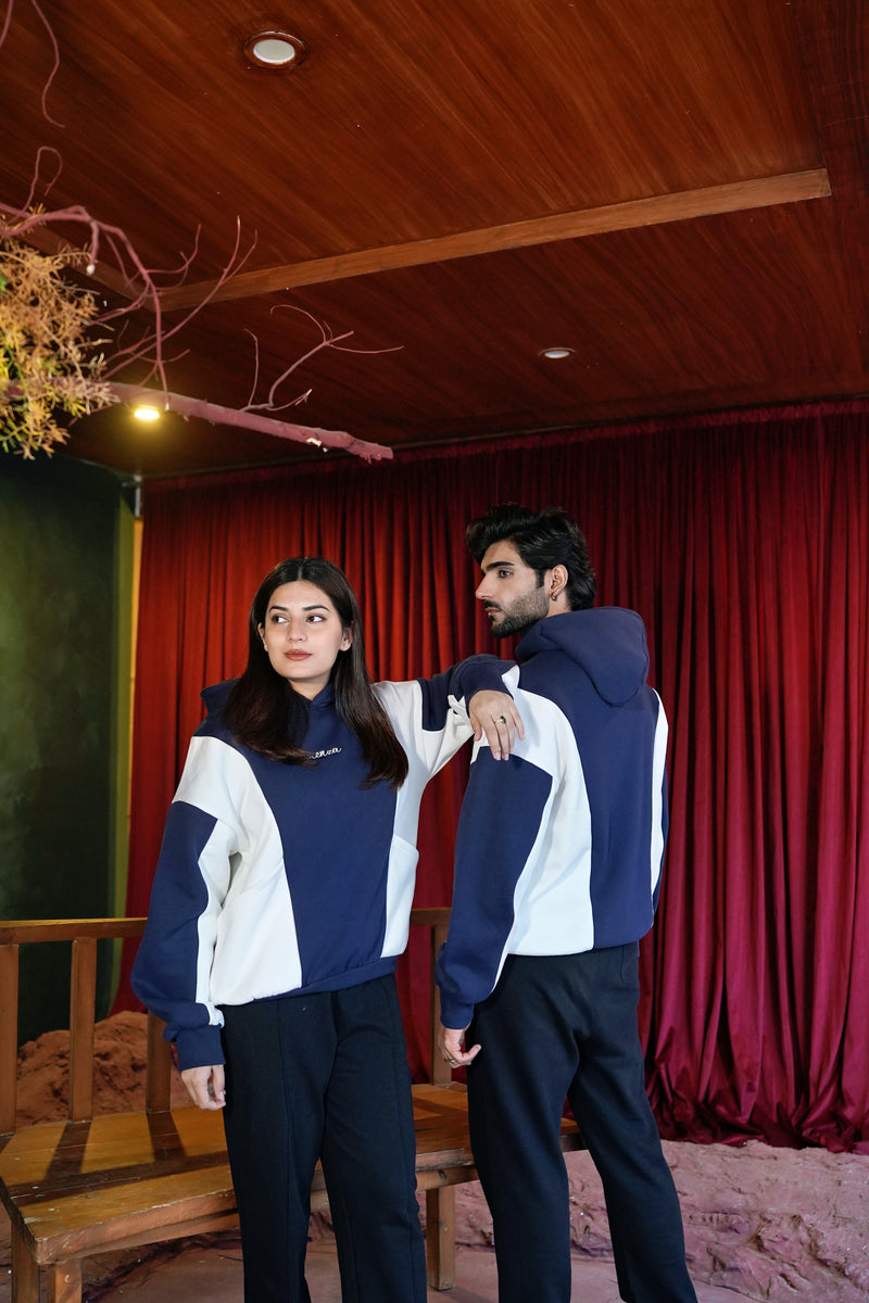 Menza Navy Contrast Hoodie