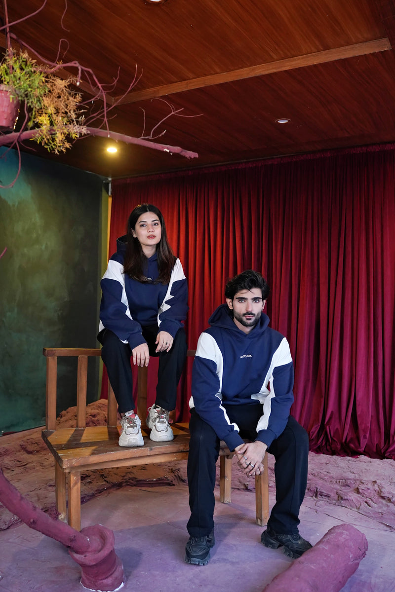 Menza Navy Contrast Hoodie