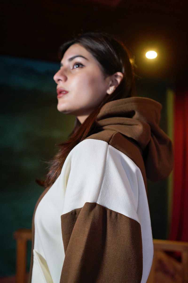 Menza Mocha Contrast Hoodie