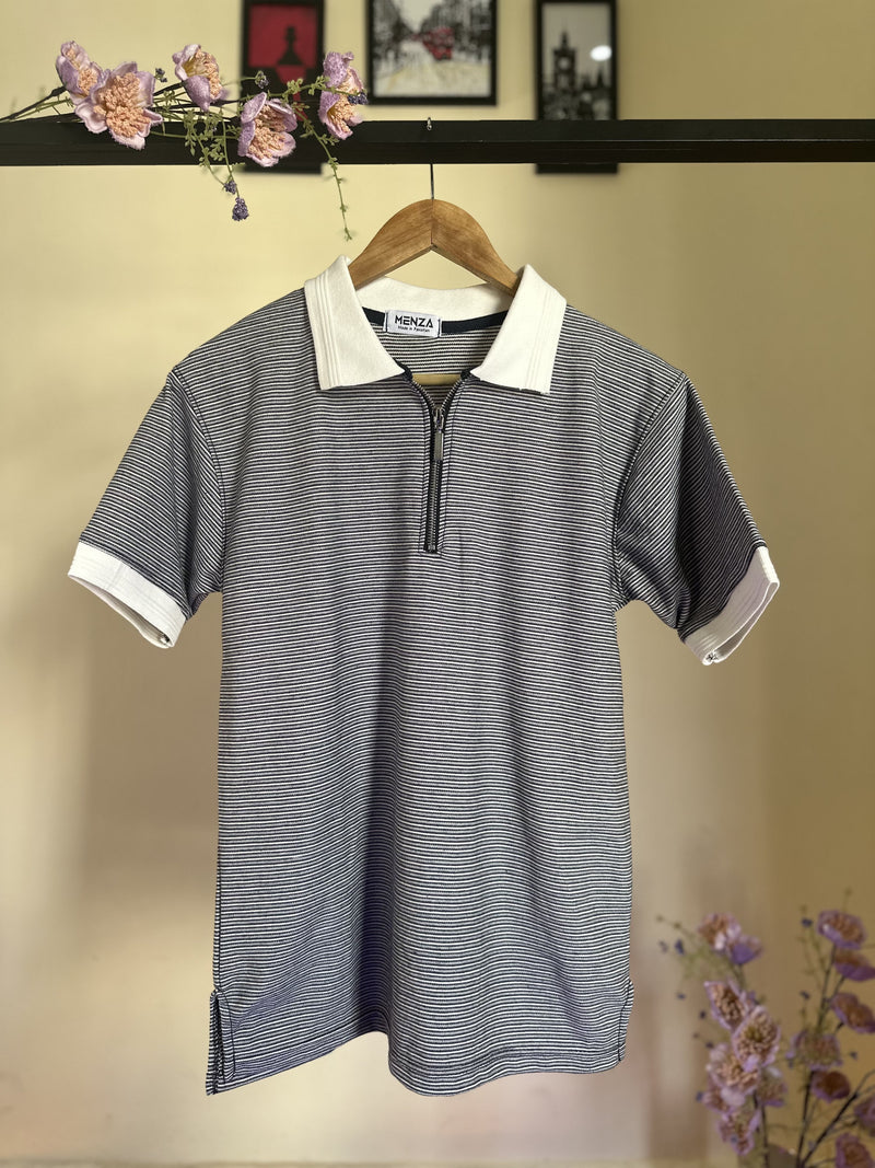 Signature Zipper Polo