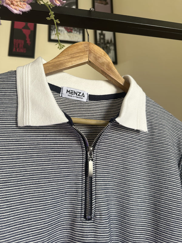 Signature Zipper Polo