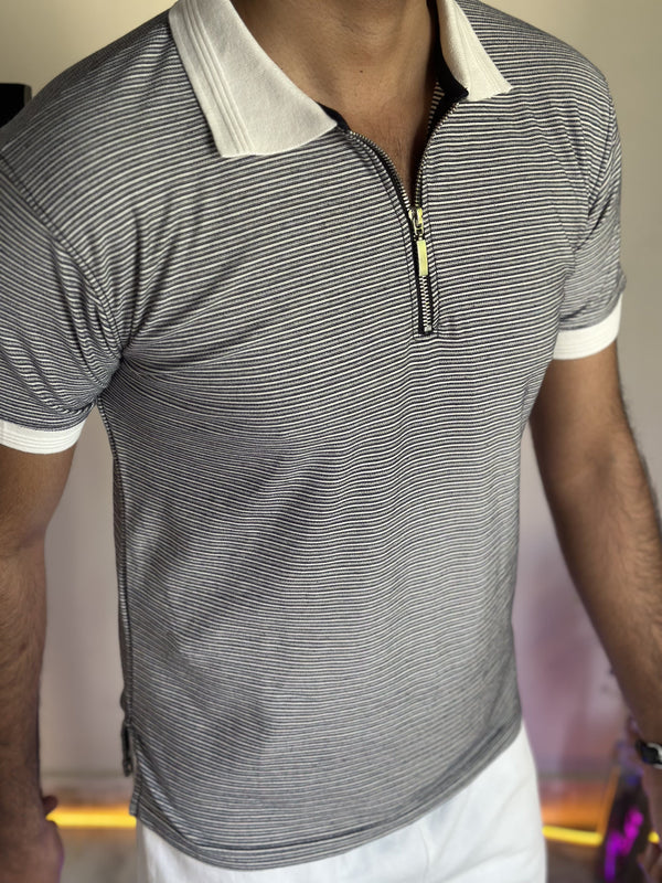 Signature Zipper Polo